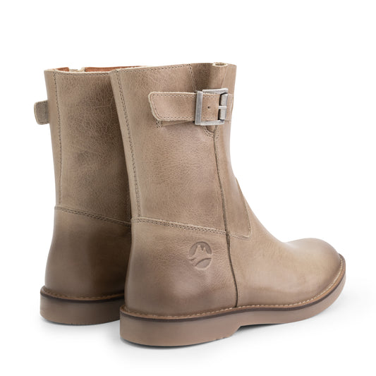 Lannion - Leather boot - Lady - Taupe BD