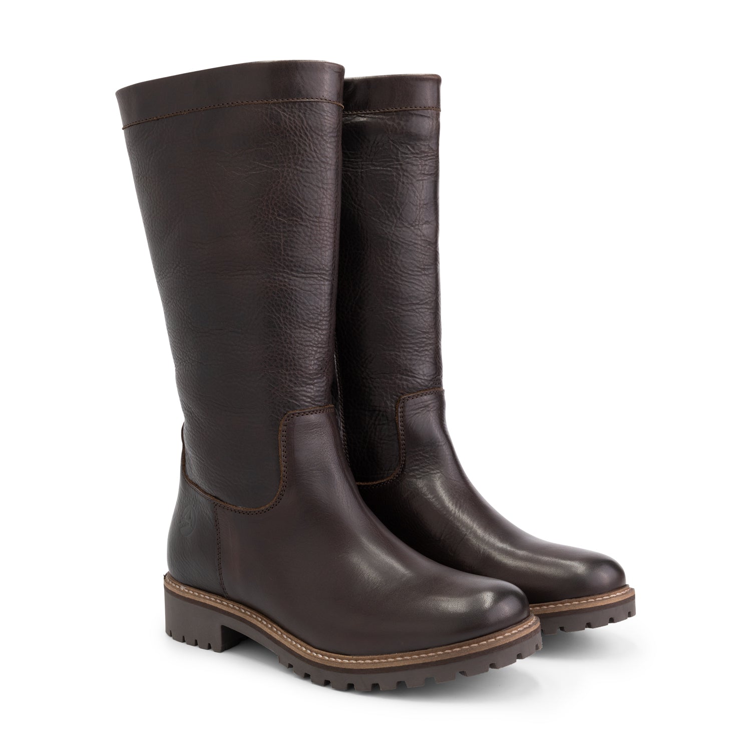 Varde - Mid-calf leather boots - Lady - Dark Brown FRD