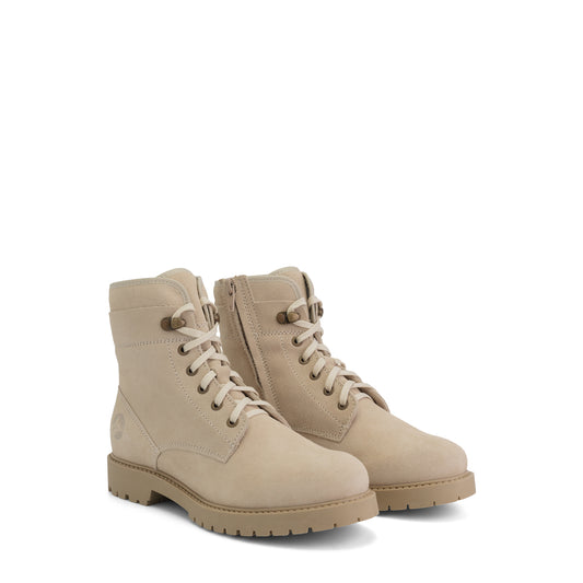 Blegna - Suede lace-up boots - Women - Sand FRD