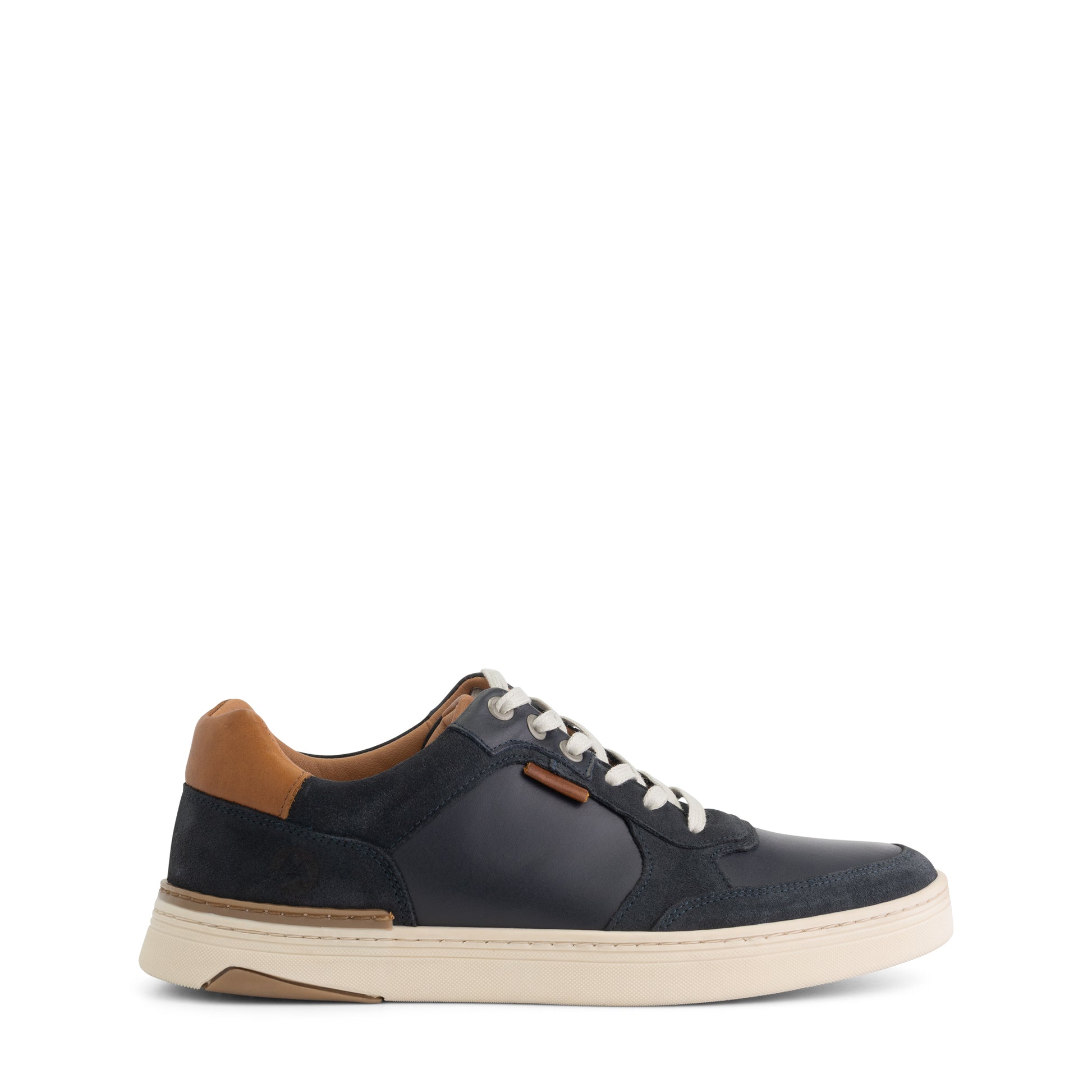 Burnham - Leather trainer - Men - Navy R