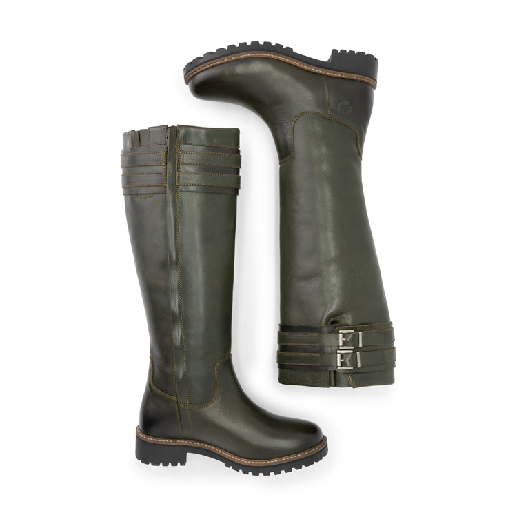 Stavanger - Knee-high boot - Lady - Dark green UPD