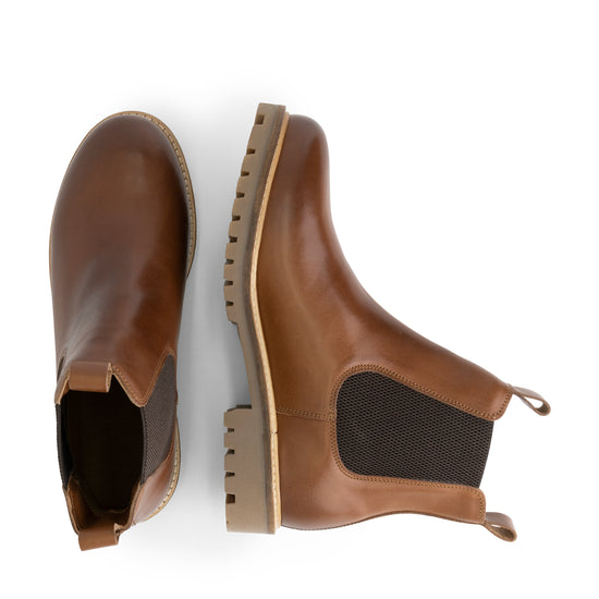 Randers - Leather chelsea boots - Men - Cognac UPD