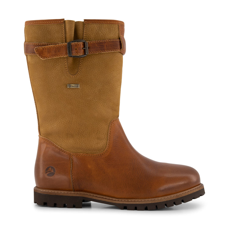 Finland - Mid-calf wool-lined outdoor boots - Lady - Cognac R