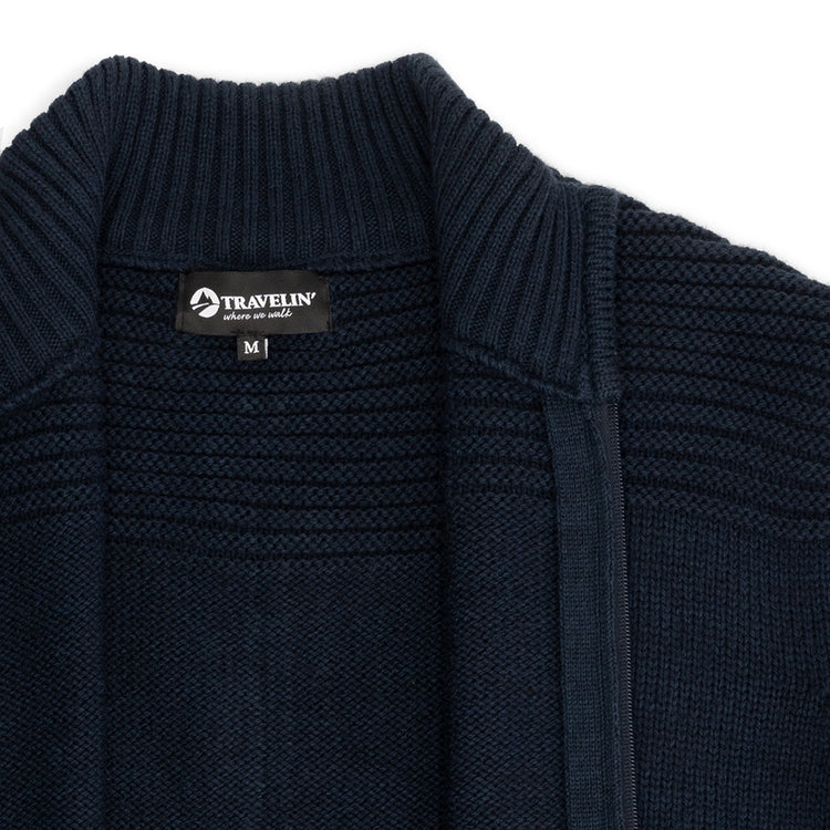 Raahe - Cardigan - Men - Navy DCI