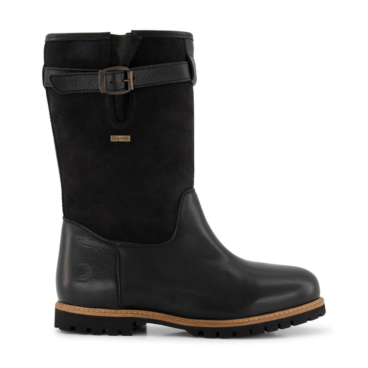 Finland - Mid-calf wool-lined outdoor boots - Lady - Black R