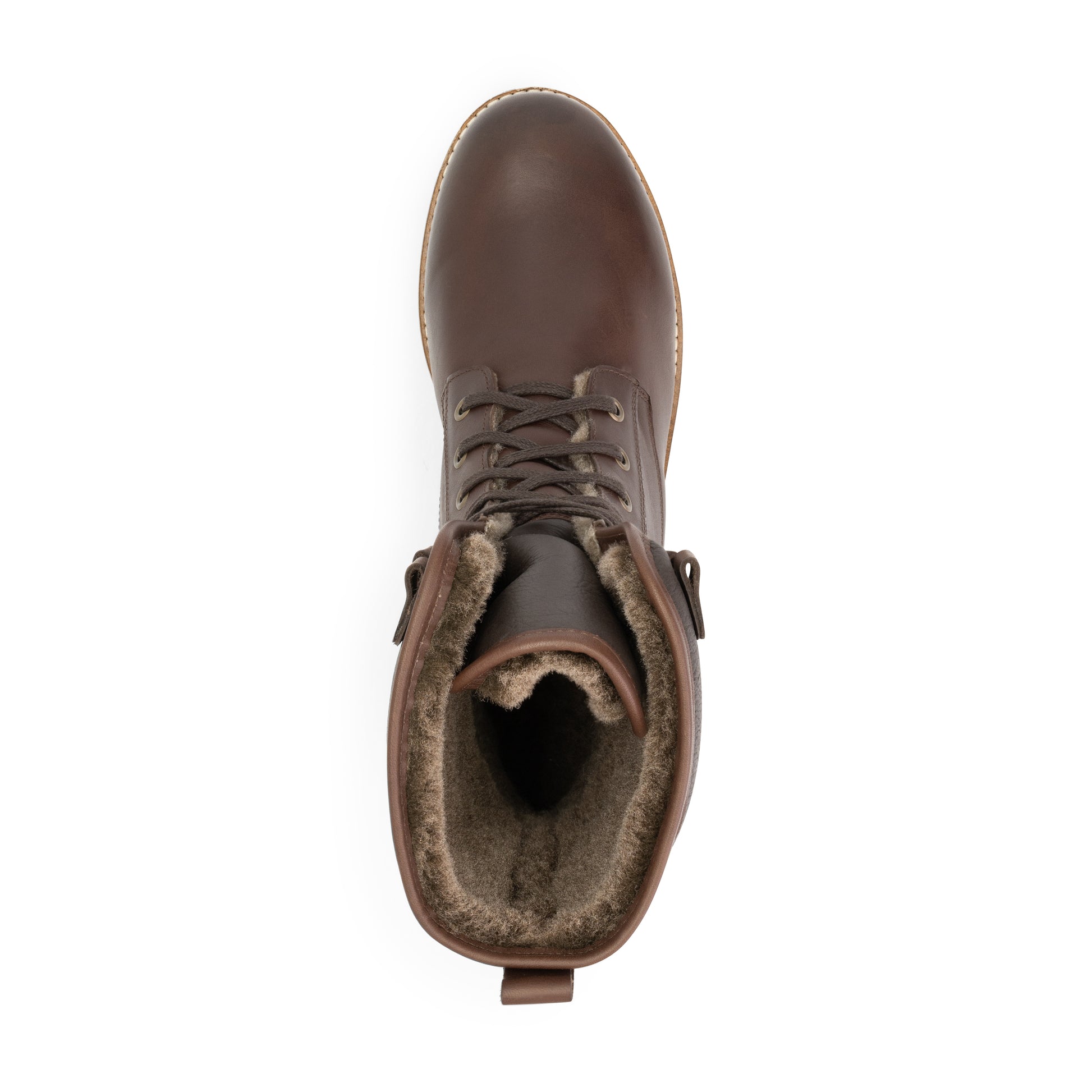 Holm - Wool-lined lace-up boots - Men - Brown UPS