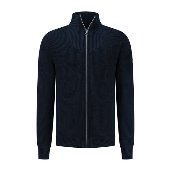 Snowdon - Cardigan cashmere/cotton blend - Men - Navy F