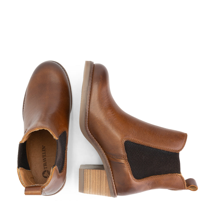 Sevres - Leather chelsea boots - Lady - Cognac UPD