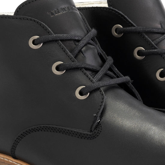 Trehuse - Wool-lined lace-up shoes - Men - Black DFW