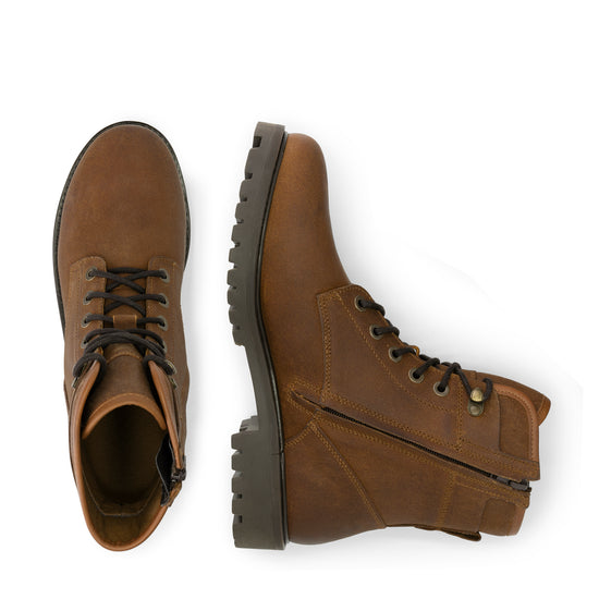 Kolding - Leather lace-up boots - Men - Cognac UPD