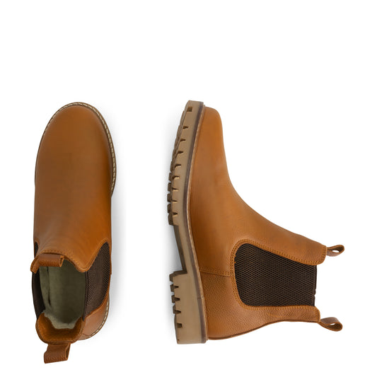 Romsdal - Wool-lined chelsea boots - Men - Cognac UPD