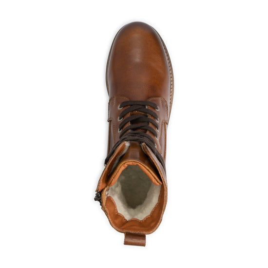 Kvinlog - Wool-lined lace-up boots - Men - Cognac UPS