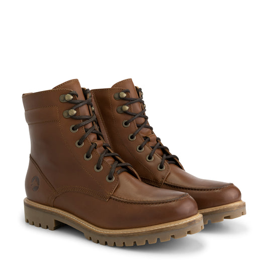 Rogaland - Leather lace-up boots - Men - Cognac FRD