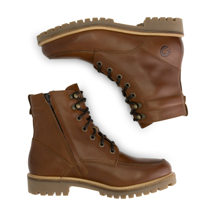 Rogaland - Leather lace-up boots - Men - Cognac UPD