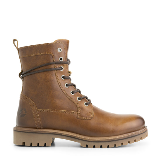 Kvosted - Leather lace-up boots - Men - Cognac R