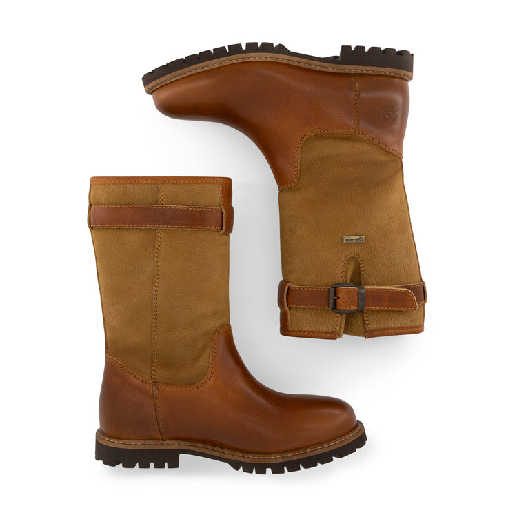 Konstanz - Mid-calf leather outdoor boots - Lady - Cognac UPD