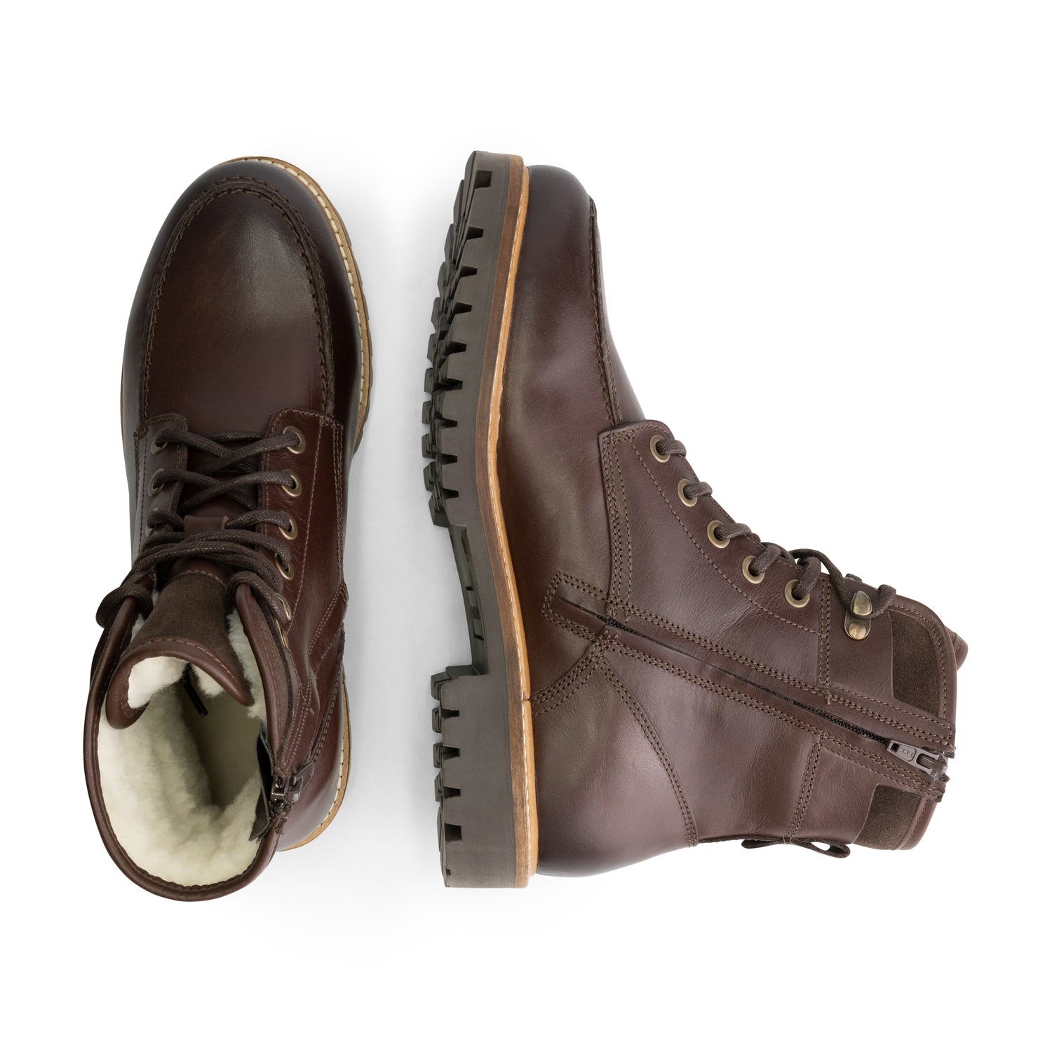 Hevik - High lace-up shoes - Men - Dark brown UPD