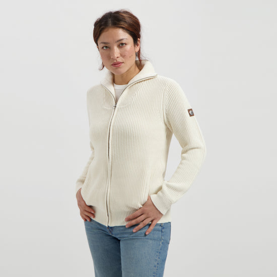 Snowdon - Cardigan cashmere/cotton blend - Lady - Off White MV