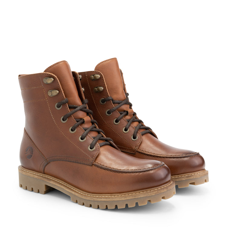 Haugesund - Wool-lined lace-up boots - Men - Cognac FRD