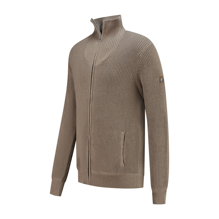 Snowdon - Cardigan cashmere/cotton blend - Men - Sand FL