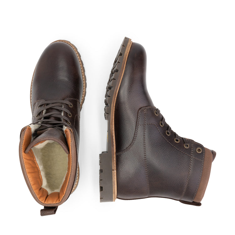 Steinkjer - Wool-lined lace-up boots - Men - Dark Brown UPD