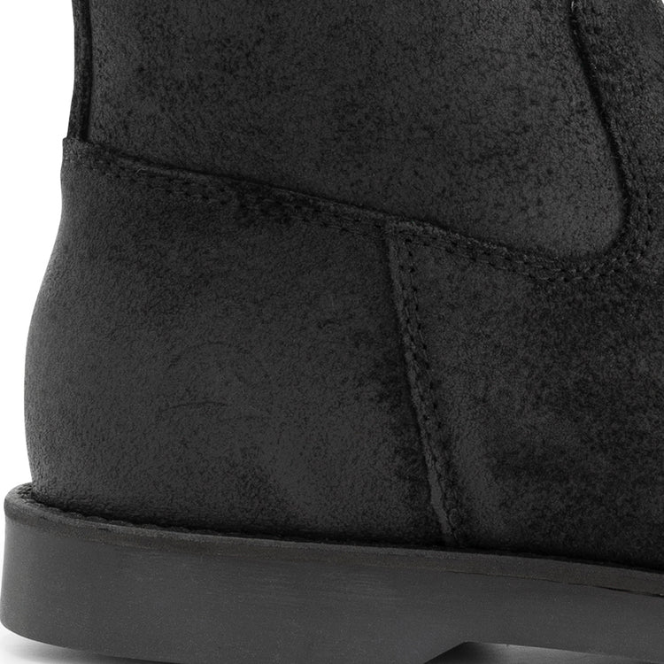 Pordic - Wax suede ankle boots - Lady - Black DFH