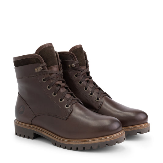 Langesund - Wool-lined lace-up boots - Men - Dark Brown FRD