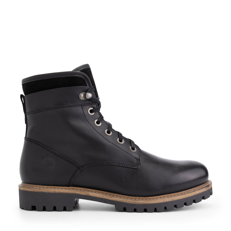 Langesund - Wool-lined lace-up boots - Men - Black R