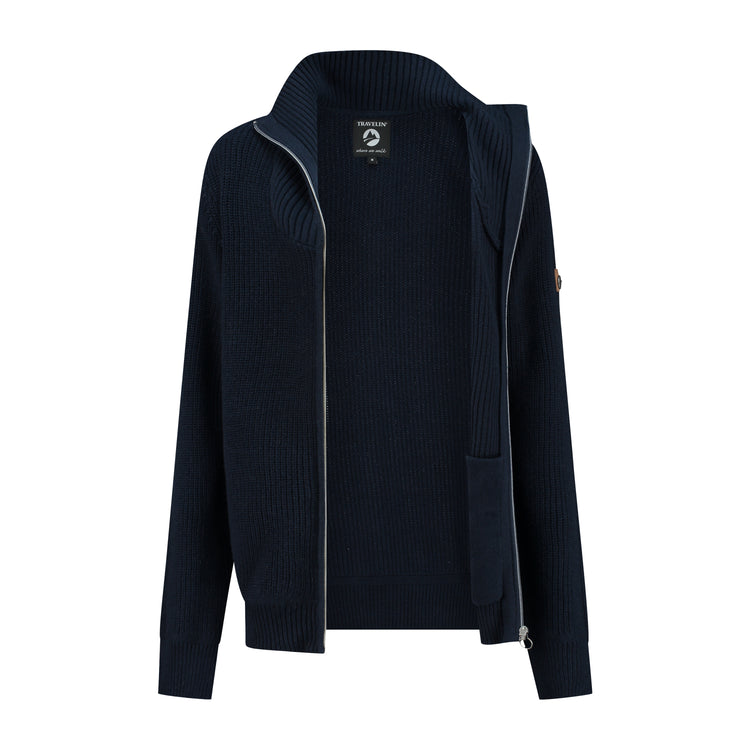 Snowdon - Cardigan cashmere/cotton blend - Lady - Navy CVO