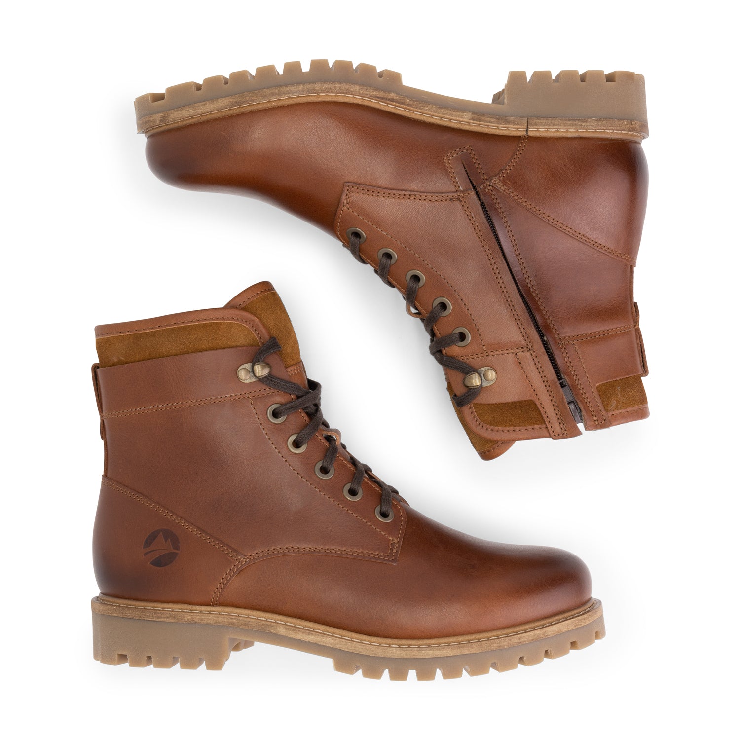 Langesund - Wool-lined lace-up boots - Men - Cognac UPD