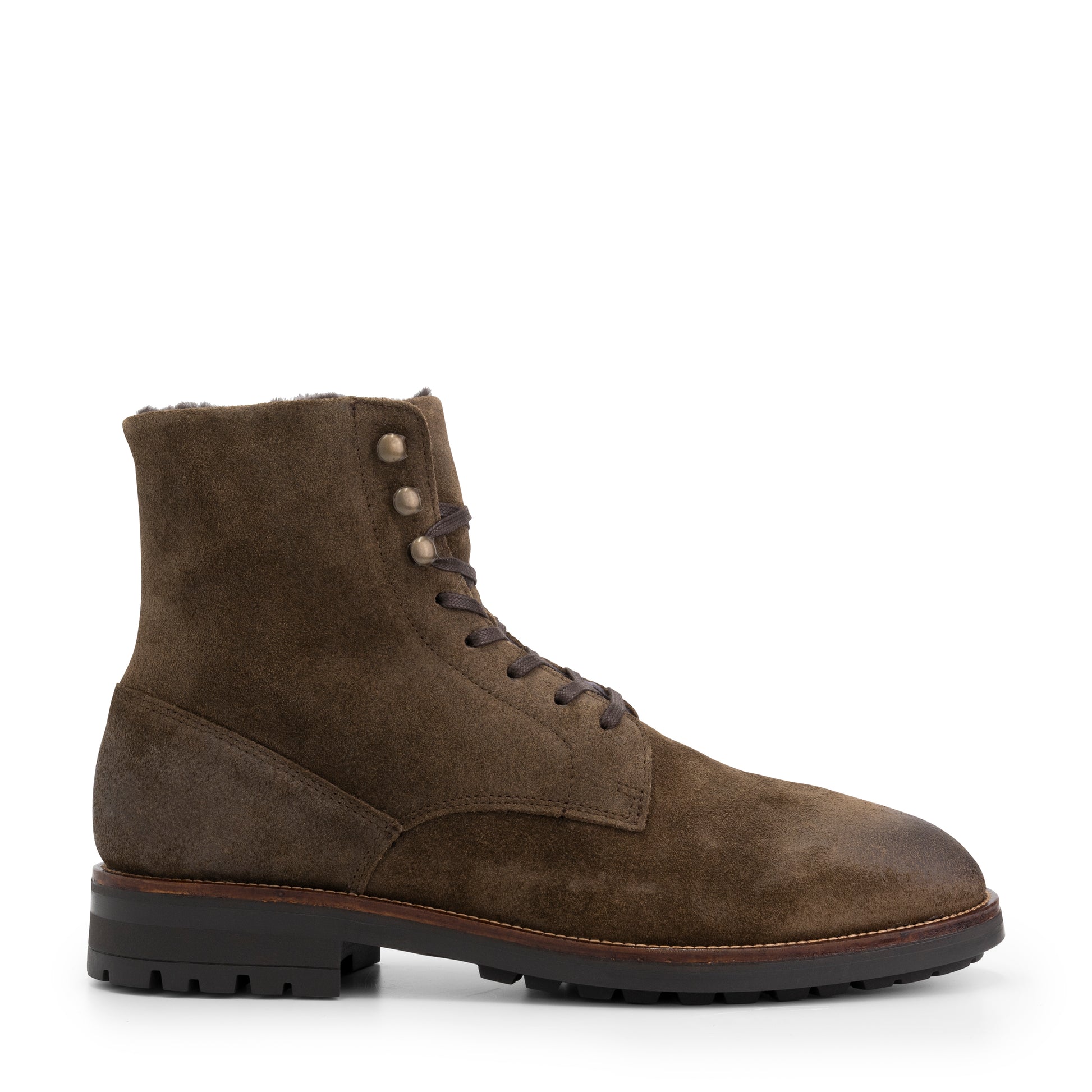 Hosio - Suede lace-up boots - Men - Khaki R