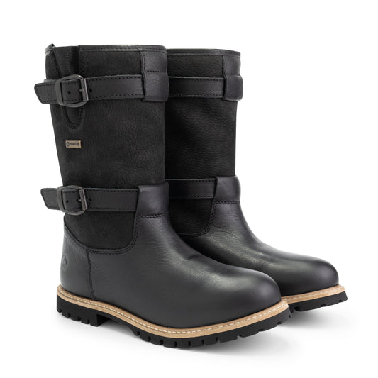 Sweden - Mid-calf wool-lined outdoor boots - Lady - Black FRD