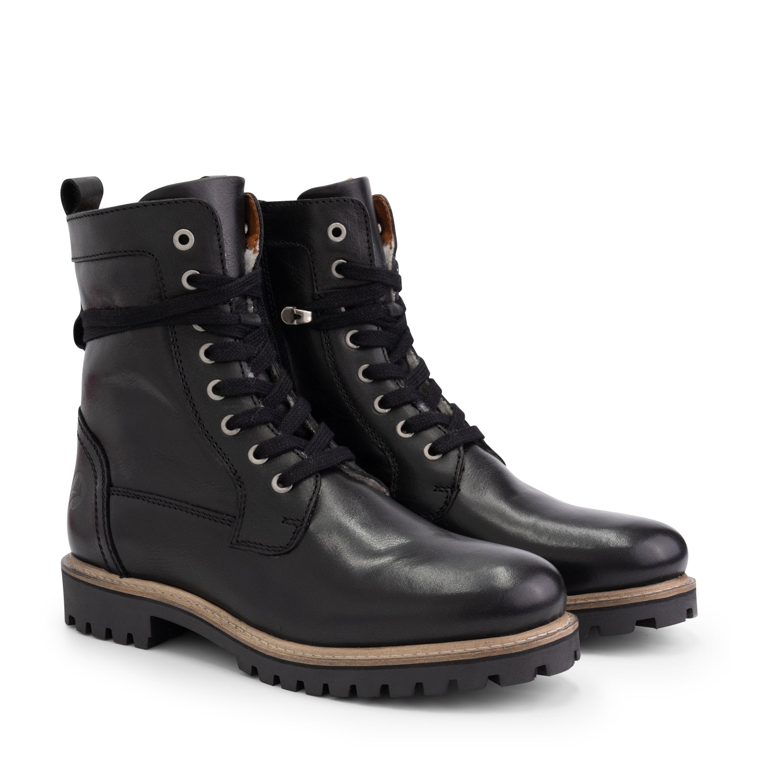 Kvinlog - Wool-lined lace-up boots - Men - Black FRD