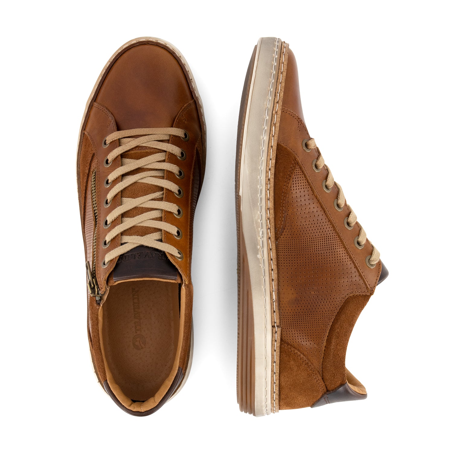 Coventry - Leather sneaker - Men - Cognac UPD