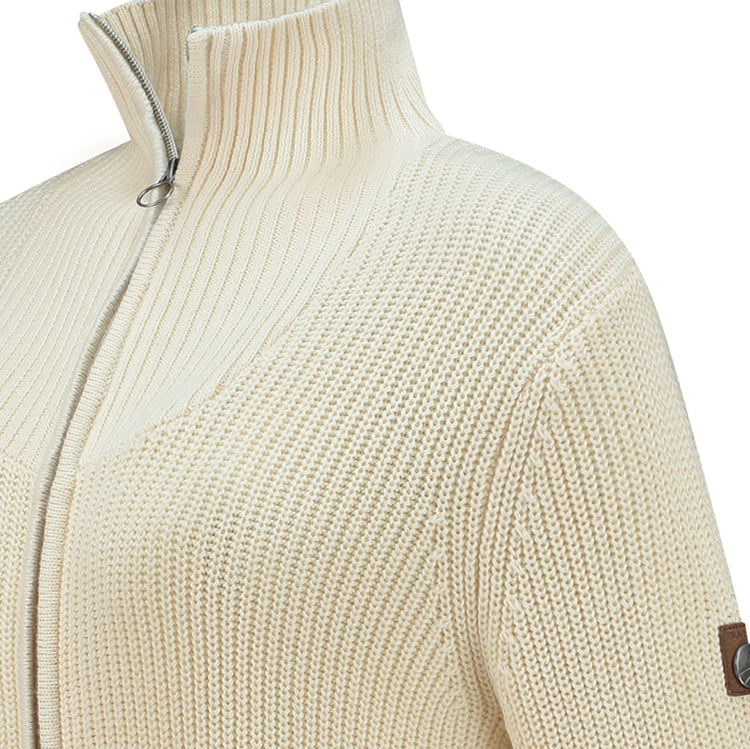 Snowdon - Cardigan cashmere/cotton blend - Lady - Off White DCB