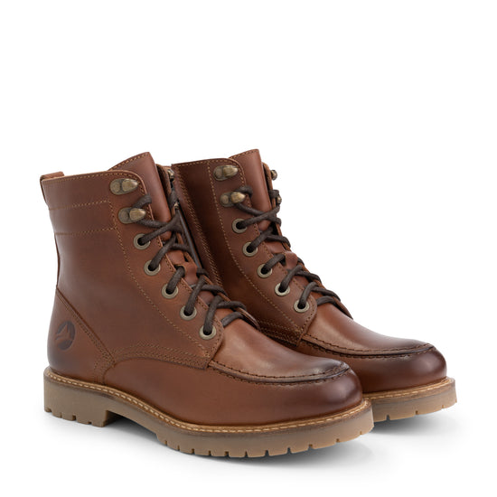 Haugesund - Wool-lined lace-up boots - Lady - Cognac FRD