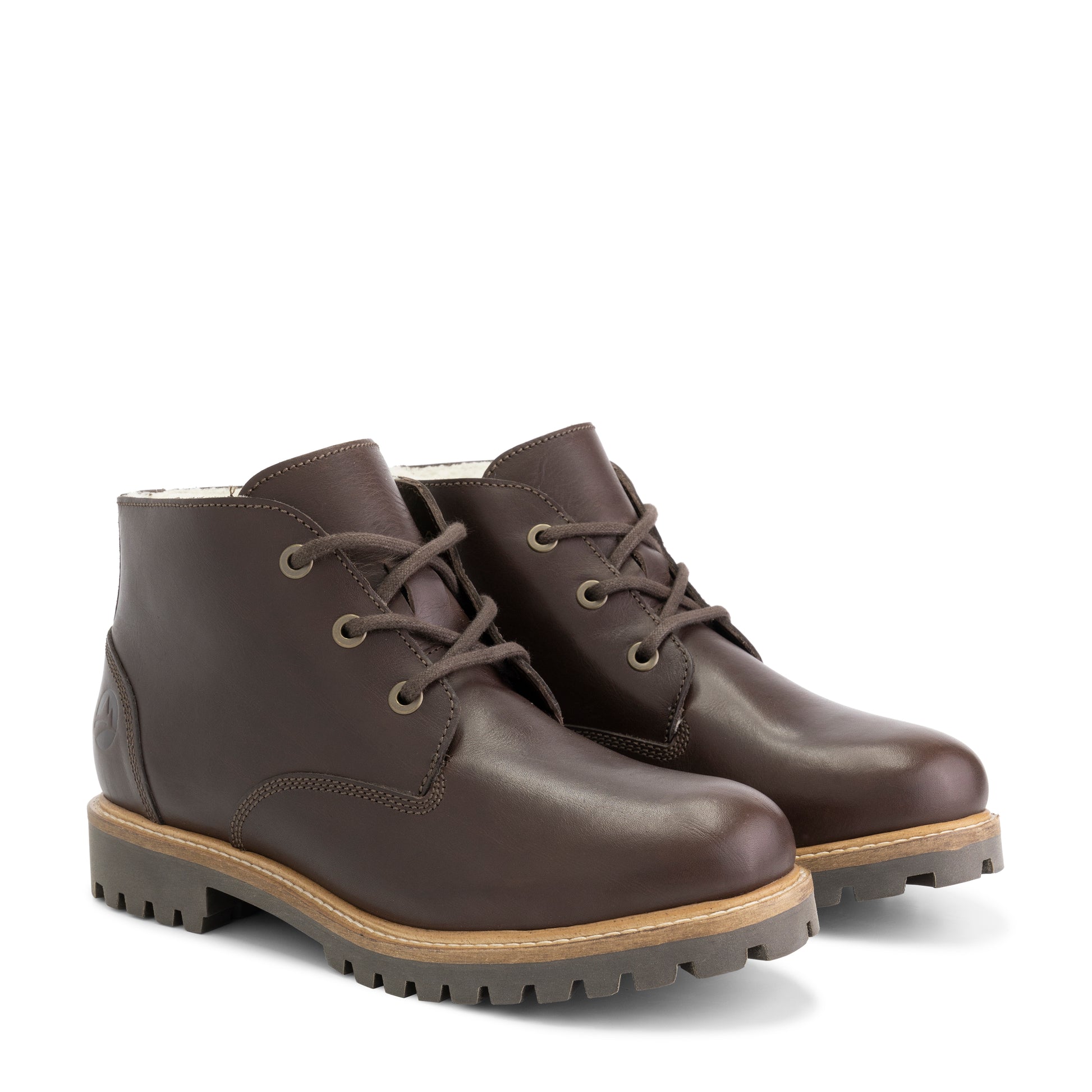 Trehuse - Wool-lined lace-up shoes - Men - Dark Brown FRD