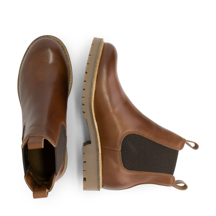 Randers - Leather chelsea boots - Lady - Cognac UPD