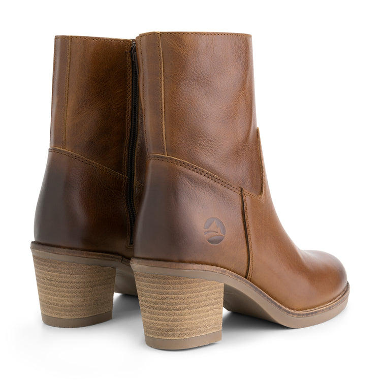 Meneac - Leather ankle boots - Lady - Cognac BD