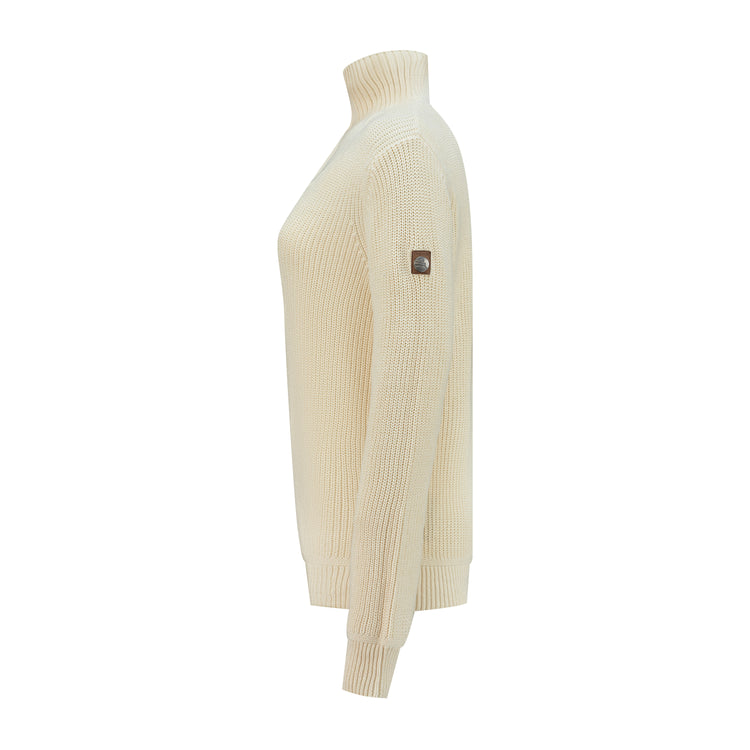 Brecon - Sweater cashmere/cotton blend - Lady - Off White L