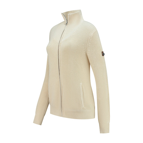 Snowdon - Cardigan cashmere/cotton blend - Lady - Off White FL