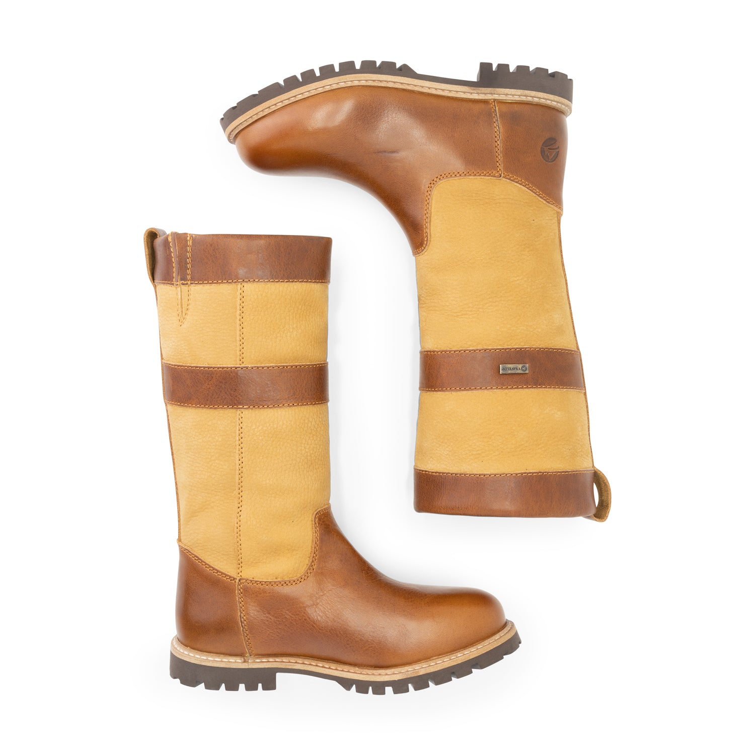 Danmark - Mid-calf wool-lined outdoor boots - Lady - Cognac UPD