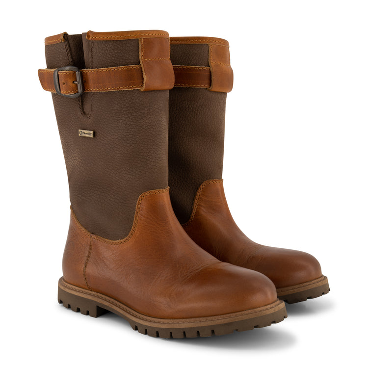 Konstanz - Mid-calf leather outdoor boots - Lady - Brown FRD