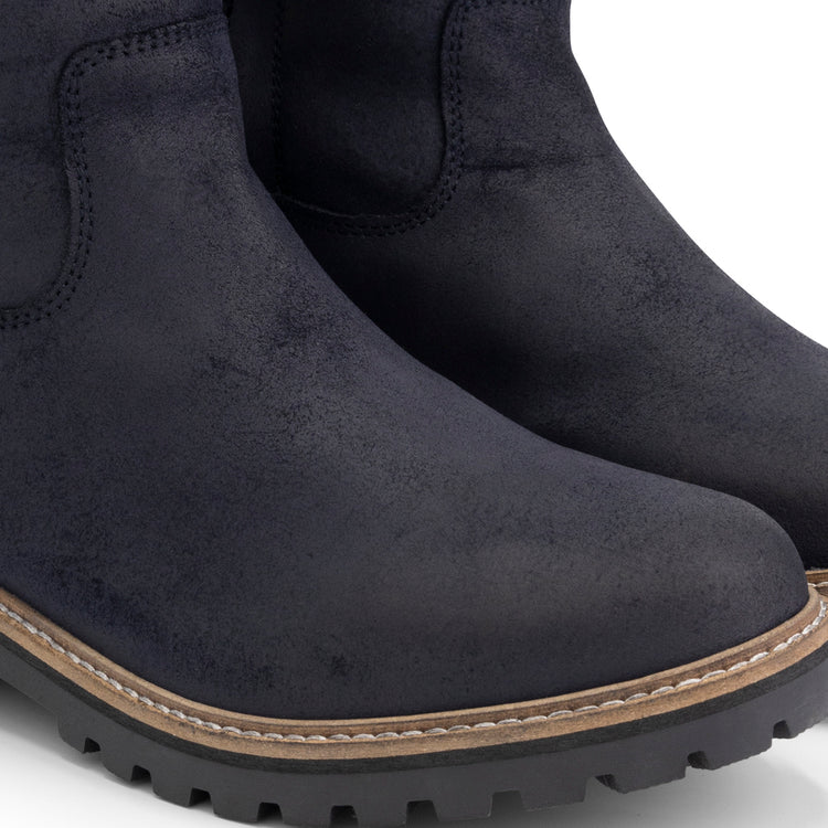 Varde - Mid-calf wax suede boots - Lady - Navy DFW