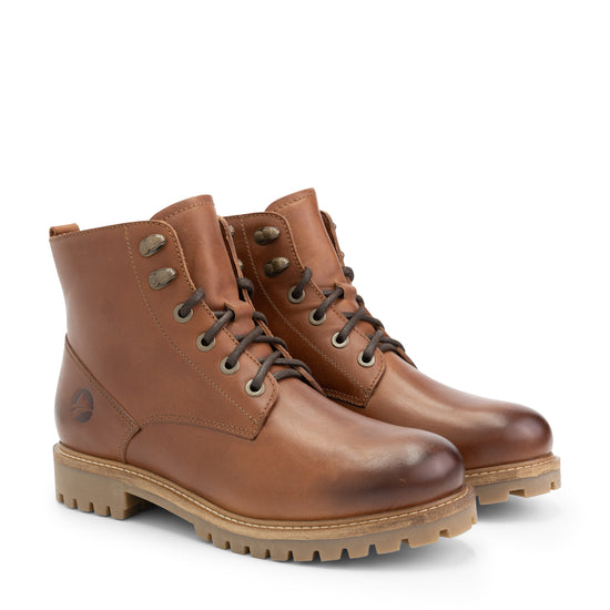 Stalon - Wool-lined lace-up boots - Men - Cognac FRD