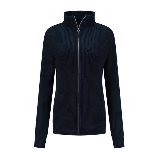 Snowdon - Cardigan cashmere/cotton blend - Lady - Navy F