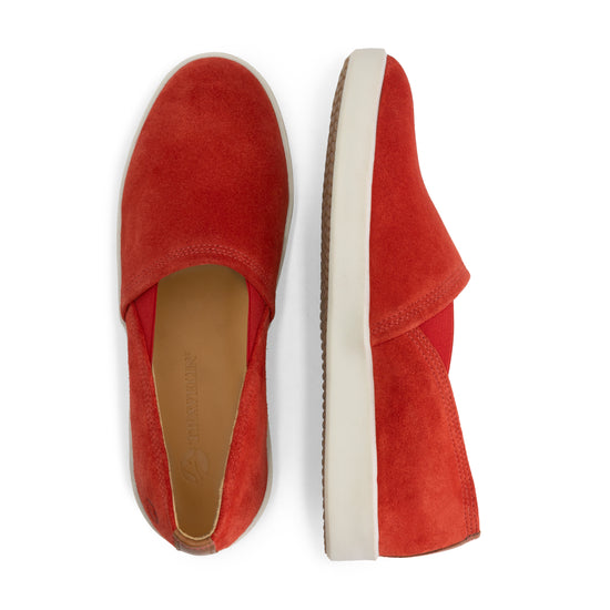 Tours - Suede slip-on shoes - Lady - Red UPD