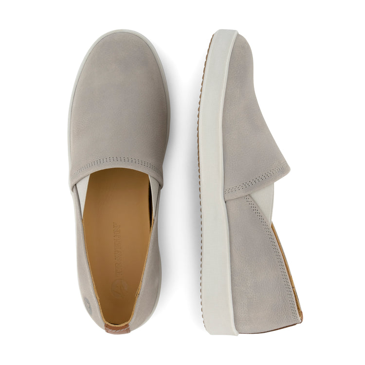 Tours - Leather slip-on shoes - Lady - Grey UPD