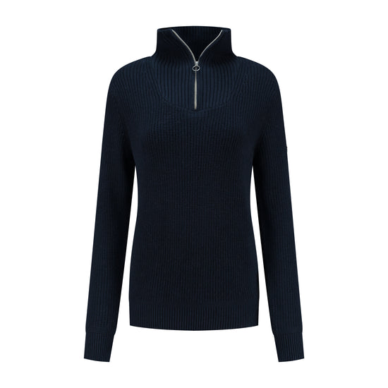 Brecon - Sweater cashmere/cotton blend - Lady - Navy F