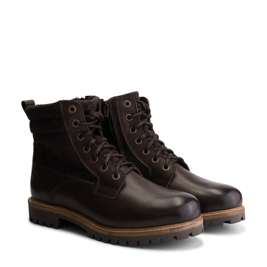 Visnes - Leather ankle boots - Men - Dark brown FRD